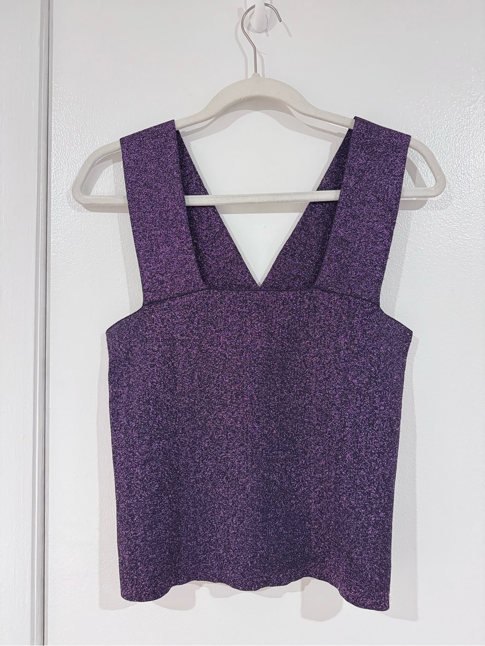 House of Harlow 1960 Sparkle Purple Night Out Top
